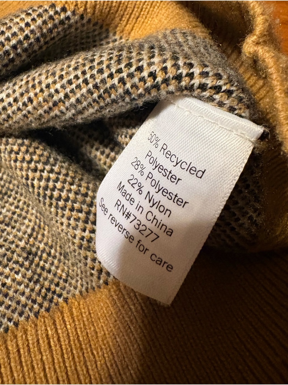 Nine West Leopard Print Quarter-Zip Sweater in Camel and Black small - Picture 6 of 7